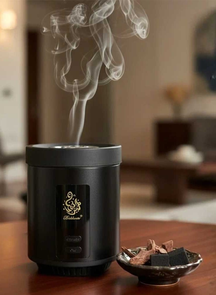 بخون مبخرة بخور إلكترونية مطورة فاخرة – حامل بخور فحم أسود عالي الجودة - Image 4